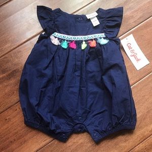 Cat and Jack tassel Navy bubble NB